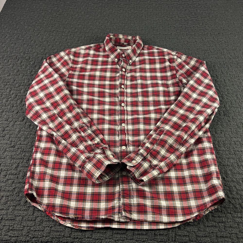 Denim & Supply Ralph Lauren Button Up Shirt Mens Large Red Plaid Long Sleeve
